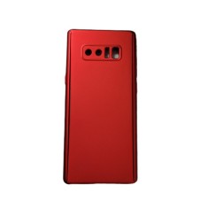 Husa protectie 360 fata + spate + folie silicon Samsung Note 8 , Rosu