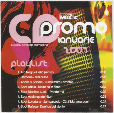 CD Promo Ianuarie 2007, original: Alb Negru, Adela, Loredana foto