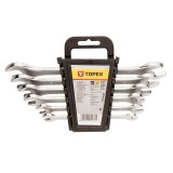 Set chei fixe duble Topex 6-17 mm din otel CrV, 6 piese