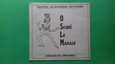 Botosani Program Teatru M. Eminescu 1984 foto