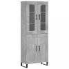 Dulap inalt, gri beton, 69,5x34x180, lemn compozit
