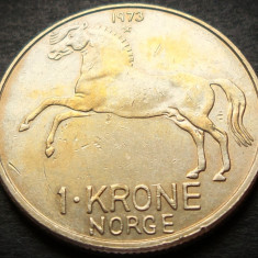 Moneda 1 COROANA / KRONE - NORVEGIA, anul 1973 * cod 4357