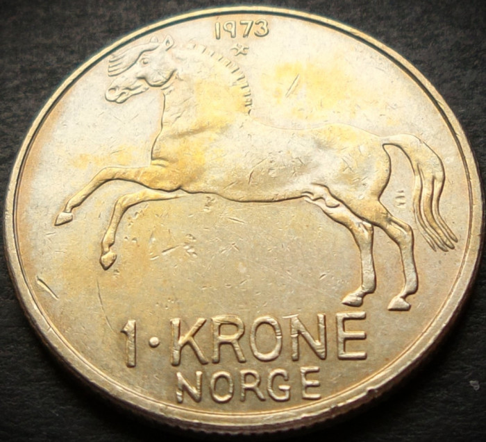 Moneda 1 COROANA / KRONE - NORVEGIA, anul 1973 * cod 4357