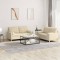 vidaXL Set de canapele cu perne, 2 piese, crem, material textil 3201292