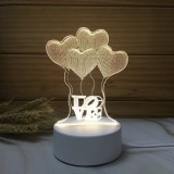 Lampa Veghe 3D, Model Inimi, LED, USB, Alb, Oem