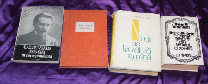 lot 4 carti critica si istorie literara Octavian Goga in corespondenta.Documente literare Ion Luca Caragiale Scrisori si acte Tudor Vianu &ndash; Studii