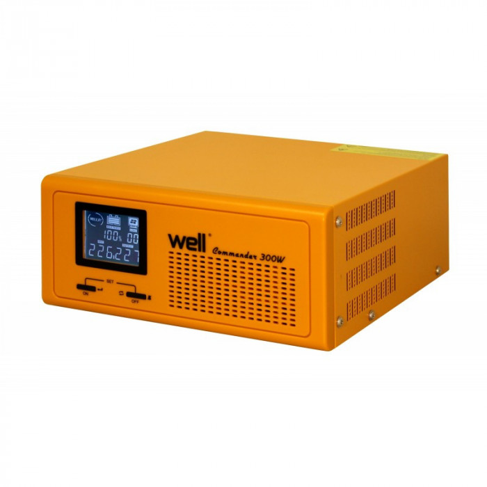 Sursa UPS Well pentru centrale termice, 300 W IP20, pur sinus, 230V,UPS, functie incarcare baterie