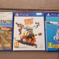 Joc/jocuri pt copii ps4 Playstation 4 PS 4, 3 jocuri masini aventura fotbal