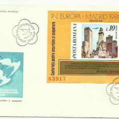 Romania 1980 FDC colita nedantelata CSCE Madrid - LP 1019