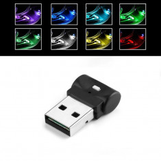 Mini USB cu lumina ambientala RGB foto