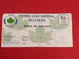 Bilet meci fotbal FC NATIONAL BUCURESTI - DINAMO BUCURESTI (27.10.1999)
