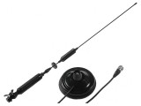 Antenă CB 72cm 3dBi 500W cu Magnet Neagră și Cablu 4m