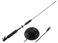 Antena CB 72cm 3dBi 500W cu Magnet Neagra ?i Cablu 4m foto