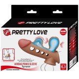 Manson Penis Pretty Love "Tyronn cu Pompa Airbag"​ 20 cm - Maro