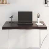 VidaXL Blat masă, 80x50x(2-6) cm, maro, lemn tratat contur organic