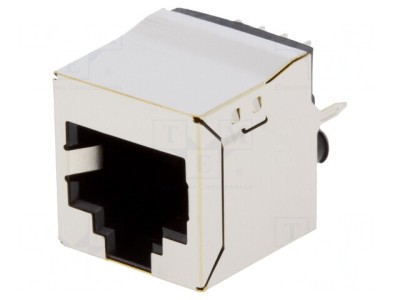Soclu RJ45 8P8C Ecranat Drept THT foto