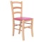 Scaun Paesana - cadru natur - imitatie piele roz - 21896