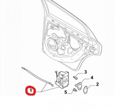 Broasca usa spate FIAT PUNTO GRANDE (199) 09.2005-02.2012, partea Stanga, foto