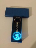Breloc auto din cristal cu LED - Logo Peugeot