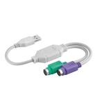 Convertor USB-PS/2 cablu adaptor USB A tata - 2x PS2 mama, Oem