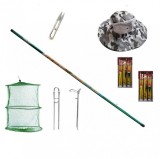 Set undita 99% carbon Power King de 5 m, suport, set cu 6 linii, juvelnic, foarfeca si palarie
