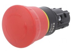 Comutator de siguranță roșu 22mm cu cap ciupercă foto