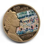 GUERNSEY - 2014 ELISABETA II - Moneda Comemorativa, Australia si Oceania, Cupru-Nichel