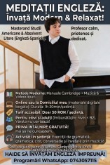 Meditații Engleză Copii și Adulți &icirc;n Iași/Online