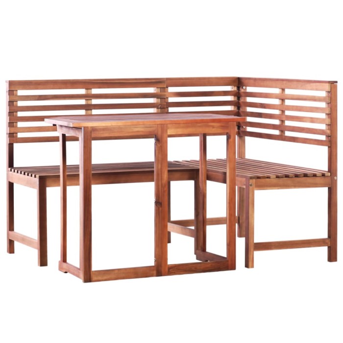 vidaXL Set mobilier bistro, 2 piese, lemn masiv de acacia 44038