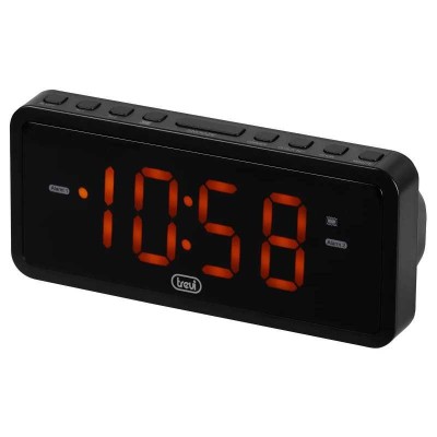Ceas de masa cu alarma Trevi EC882 LED rosu ecran 1.2 alimentare 230V negru foto