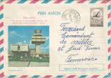 Romania, Aeroportul Bacau, plic circulat, 1976