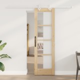 Set Uși Glisante vidaXL cu Hardware 61x198.5 cm Lemn Solid de Pin