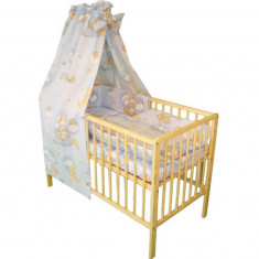 Lenjerie MyKids Teddy Scarita Albastru 5 Piese 120x60