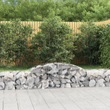 Cosuri gabion arcuite, 5 buc., 300x50x40/60 cm, fier galvanizat GartenMobel Dekor, vidaXL