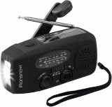 Cnk Solar Radio - Degen De13 Fm Am Sw Receiver Crank Dynamo Radio (negru)