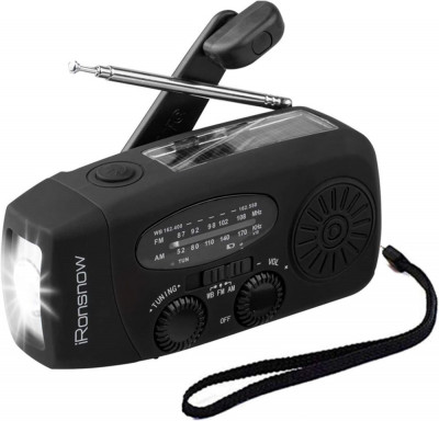 Cnk Solar Radio - Degen De13 Fm Am Sw Receiver Crank Dynamo Radio (negru) foto