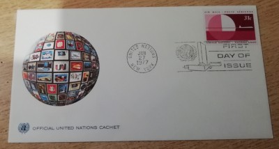 B16 - FDC - Natiunile Unite - simbolurile - 1977 foto