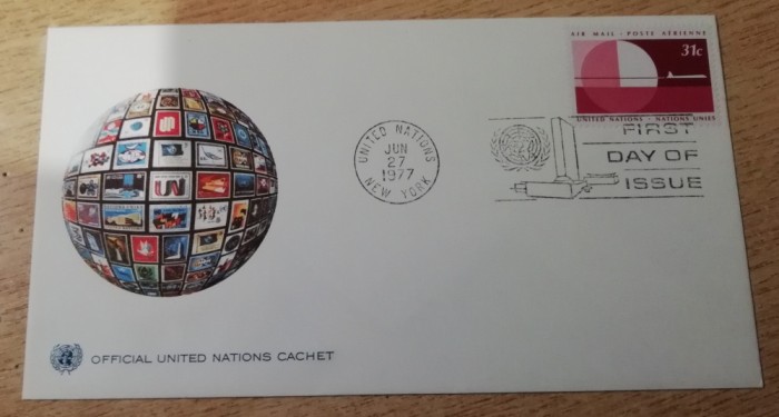 B16 - FDC - Natiunile Unite - simbolurile - 1977