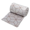 Patura Catifelata Bej cu Model Dubla 230x210cm, Oem