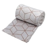 Patura Catifelata Bej cu Model Dubla 230x210cm