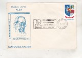 Bnk fil Plic ocazional Centenar nastere Agarbiceanu Alba 1982, Romania de la 1950