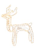 Decoratiune de Craciun ren luminos exterior 216 LED alb cald