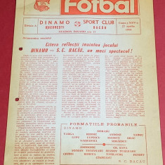 Program meci fotbal DINAMO Bucuresti - SC BACAU (27.04.1988)