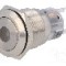 Intrerupator anti-vandalism, ON-ON, &Oslash;19mm, ONPOW - LAS1-AGQ-11ZD/G/12V