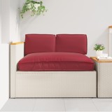 vidaXL Set de perne pentru palet cu pernă 3 pcs Roșu Vin