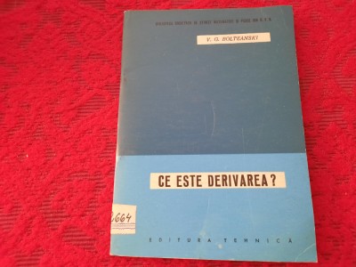 CE ESTE DERIVAREA? V C BOLTEANSKI RF18/4 foto