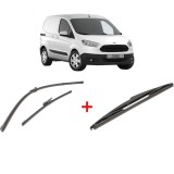 Cumpara ieftin Set 3 stergatoare FORD TRANSIT COURIER B460 Box Body/MPV 2014-2023, pentru parbriz si luneta, Valeo Silencio