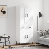 Cumpara ieftin Dulap &icirc;nalt, alb, 69,5x34x180 cm, lemn compozit