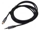 Cablu audio Toslink 3,5mm mini mufa, 2m, placare aurita, Vention