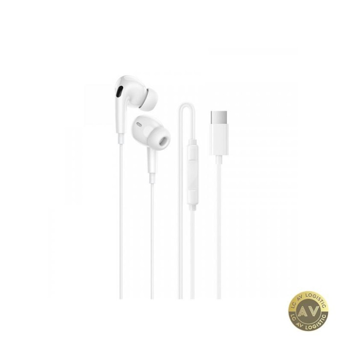 Handsfree USB-C Borofone BM100 Pro Fuente Alb